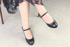 마리 라운드토 메리제인힐 5cm/7cm : 해시블랑