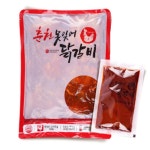 국내산 춘천 숯불 닭갈비 1kg (3~4인분)캠핑 여행 홈파티 야식 밀키트 : 제니스마트111