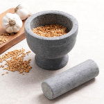 자연애 돌 절구 12 미니 이유식 깨 갈이 마늘 절구통 : 카페에떼르