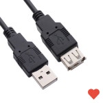 pc케이블 usb2.0 연장케이블 1m 블랙 : 한길몰205