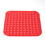 레드 미끄럼방지 욕실 매트 47x47cm 목욕탕 바닥 패드 화장실 욕조 세탁실 타일 깔개 : 셰어라이프