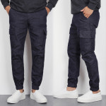 남자 데님 반밴딩 카고 스판 조거 팬츠 NEP01 2컬러 : 아즈바이