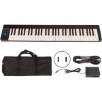 휴대용 키보드 피아노 접이식 디지털 61개의 건반이 있는 전기 초보자를 위한 풀사이즈 배열 를 스마트 MIDI 선물용 : 베르일레븐