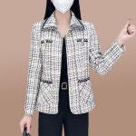 블랙 단정한 트위드 중년 여성 상의 결혼식 숏 상견례 가을 봄 옷 할머니 재킷 엄마 가디건 동창회 자켓 반코트 빅사이즈 모임 : 영화빌리지