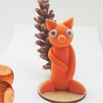 초등 가을 만들기 솔방울 다람쥐 10P 주황 유치원 어린이집 노인 미술 7세 공예 : 카빌