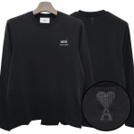 [더팩토리](당일) [AMI] 24SS 아미 알렉산드르 마티우시 로고 프린트 긴팔티 / 블랙 (UTS224 726 001) : 논현 더팩토리 명품편집샵
