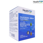 뉴질랜드 헬스업 하루 한알 폴리코사놀 오메가3 비타민D 500IU 200 캡슐 사탕수수 왁스 : 건강한이부장