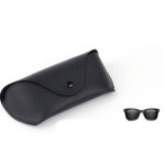 썬글라스안경 인조가죽케이스 검정 심플모던한안경통 남여공용 : 용용이네만물상점