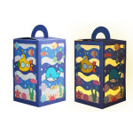 바닷만들기 5인용 풍경 물고기 상자도안 LED등불 만들기 9x9x15cm HP0BDV : 아페페 Afefe