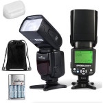 소니 알파 카메라용 전자 플래시 모델 A7 A7R A7II A7RII A7SII A6300 A6000 등 전자동 E TTL Flash W/ Rechargeable Batteries... 