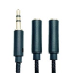 3.5 3극 이어폰잭 스피커 분배기 Y젠더Y형 듀얼케이블 오디오케이블 스테레오 5M 3.5mm 잭 AUX 음향 차량용 : 파란만물상
