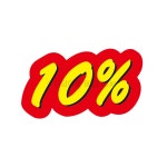 정육 포장 용품 세일 스티커 10% 할인 스티커 SS-07 1000장 : 에스엔디몰
