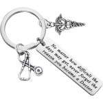 프리미엄 여성 펜던트 남성 팬던트 선물 FUSTMW 닥터 키체인 캐듀서스 참 메디컬 주얼리 졸업생 생일 크리스마스 Silver : 행복한직구샵94