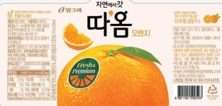 따옴 오렌지 빙그레 730ml x 6ea : 마켓펀치