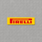 피렐리 PIRELLI 데칼 혼합형 이중컷팅 스티커 노랑 빨강 12cm x 3.1cm : 펜툴