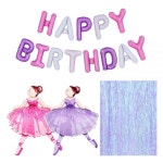 파티팡 생일파티 장식세트 발레리나커튼해피벌스데이 라벤더 1개 파티팡 생일파티 장식세트 발레리나커튼해피벌스데이 라벤더, 1개 : 악토버1