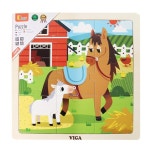 4살 유아 성취감향상 농장 아기말 엄마말 그림 맞추기 직소퍼즐9P 두뇌발달 퍼즐맞추 : 올투비몰