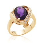 [갤러리아] [비앤비골드] 18K 반지 자수정 옐로우골드 반지 NPR15730 : 갤러리아백화점