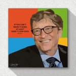 (타이탄갤러리)빌 게이츠 명언 인테리어액자(25x25cm) 아크릴 북유럽 빌게이츠 포스터 액자 : 영일메드
