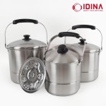 원룸 1인가구 자취생 속옷 삶기 무광 들통 냄비 얼룩제거 흰옷세탁 : 판다고블랙