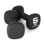 아나바 네오프렌 블랙 아령 5kg, 2개 : ANAVA