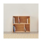 H6722 2단 고무나무 다용도책장 1color : 명가리빙
