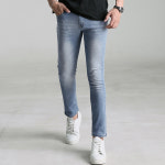 남자 여름 워싱 청바지 : 업클라스