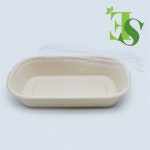 DRP-500A 다용도 펄프용기 샐러드 베어커리 디저트 포장 배달용기 뚜껑 세트 100개 : 세자매 이야기