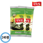 [광천김] 올리브 녹차 미니 도시락김 2gx240봉 한박스 : 광천김 나라