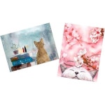 핀투 플라스틱 직쏘 퍼즐 번들 - 300피스 endmion1 연인과 고양이 그리고 벚꽃 사쿠라 H2141+H2462 : 달라스유니콘