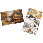 핀투 플라스틱 직쏘 퍼즐 번들 - 1000피스 에브게니 러쉬핀 평온함과 스마트 캣츠 차우 다운 H2852+H2864 : 달라스유니콘