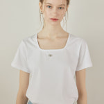 코튼 스퀘어 스트레치 탑 : 리안뉴욕 공식온라인스토어