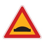 과속방지턱 교통표지판 삼각900 도로표지판 일반실사 안전표시판 유도 : 마켓  트리