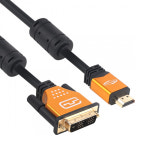 강원전자 넷메이트 HDMI to DVI Gold Metal 케이블 1m, 1개 : 보성닷컴