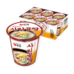 농심 사리곰탕면 컵라면 작은컵 61g 6개/1팩 : 수정문구몰