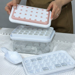 쉼공작소 얼음 트레이 시즌2 56구 아이스트레이 원터치 얼음틀 큐브 보관통 얼음통 : 쉼공작소