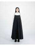 유노이아 EUNOIA LINEN STRING DRESS BLACK : TRIPLESTORE