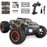 하이복싱 리모콘 카 16889 116 스케일 2.4Ghz RC 자동차 오프로드 트럭 4x4 방수 RTR 몬스터 36KMH 배터리 2개로 와 어른을 위한 장난감... 