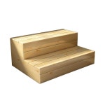 나무계단 발판 발코니 미끄럼 방지 목욕탕 디딤판 40x60x22cm - 바니쉬 : SantaMarket