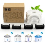 OYES 고양이 분수 필터 84oz 2용 교체 필터5L 자동 펫 디스펜서 면 탄 폼 원형 8 플러스 4팩 Round 8+4 Pack : 부자고래9호