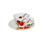 메온셀 홍시 도자기 커피잔 2세트 물컵 머그컵/2인조/세트/찻잔/도자기컵/컵세트/머그잔/머그/라떼잔/믹스/손잡이 : 황금마차 컴퍼니