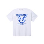 래빗 오버핏 프린팅 반팔 티셔츠 S0167 : 그루브스텝