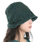 H4303 꽃잎 레이스 벙거지 와이어 모자 : 색동호박