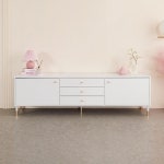 사이드 도어 3단서랍 거실장 1800 서랍장 자취방 TV장 : COZYBLUE