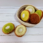 귀여운 키위 수세미 손뜨개 아크릴 수세미 핸드메이드 주방 설거지 과일캐릭터 : 몽몽팔방