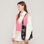 [로아드로아] 플라워 숄더 에코백 (블랙) : 핫트랙스