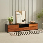 블랙 tv장식장 원목거실장 2000티비다이 TV장 신혼집 : 라이프-쇼핑