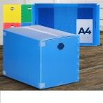 기숙사 파란 플라스틱 책포장 작은 짐 박스9호 적제박스 정리함 원룸 : 리빙원픽