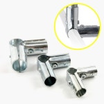 원형 파이프 조인트 코너 연결 클램프 부속 자재 메탈 무용접 선반 비닐 하우스 고정 실버 : 오비스라라