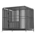 대형견철장 철망 이동식 야외 철제 리트리버 케이지 78X54X72-블랙 : 전문직구몰